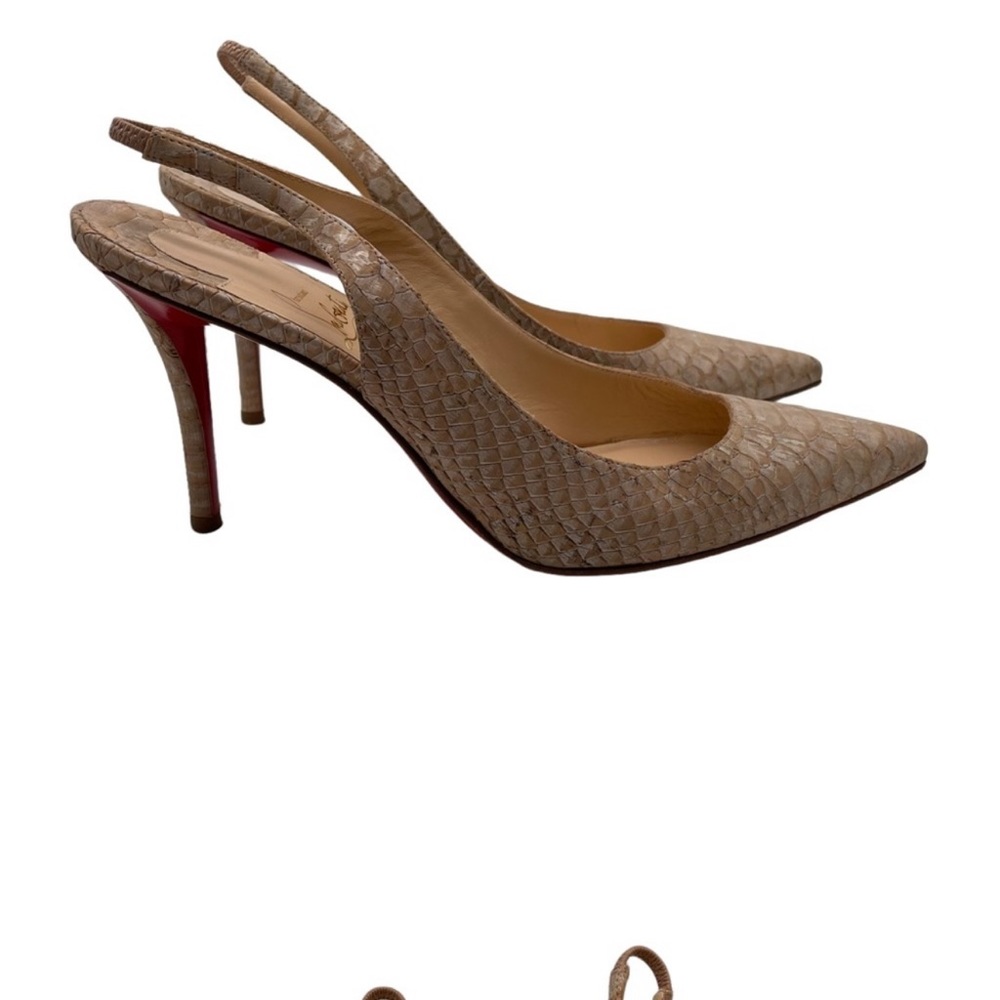 Christian Louboutin Apostrophy Python Slingback P… - image 3